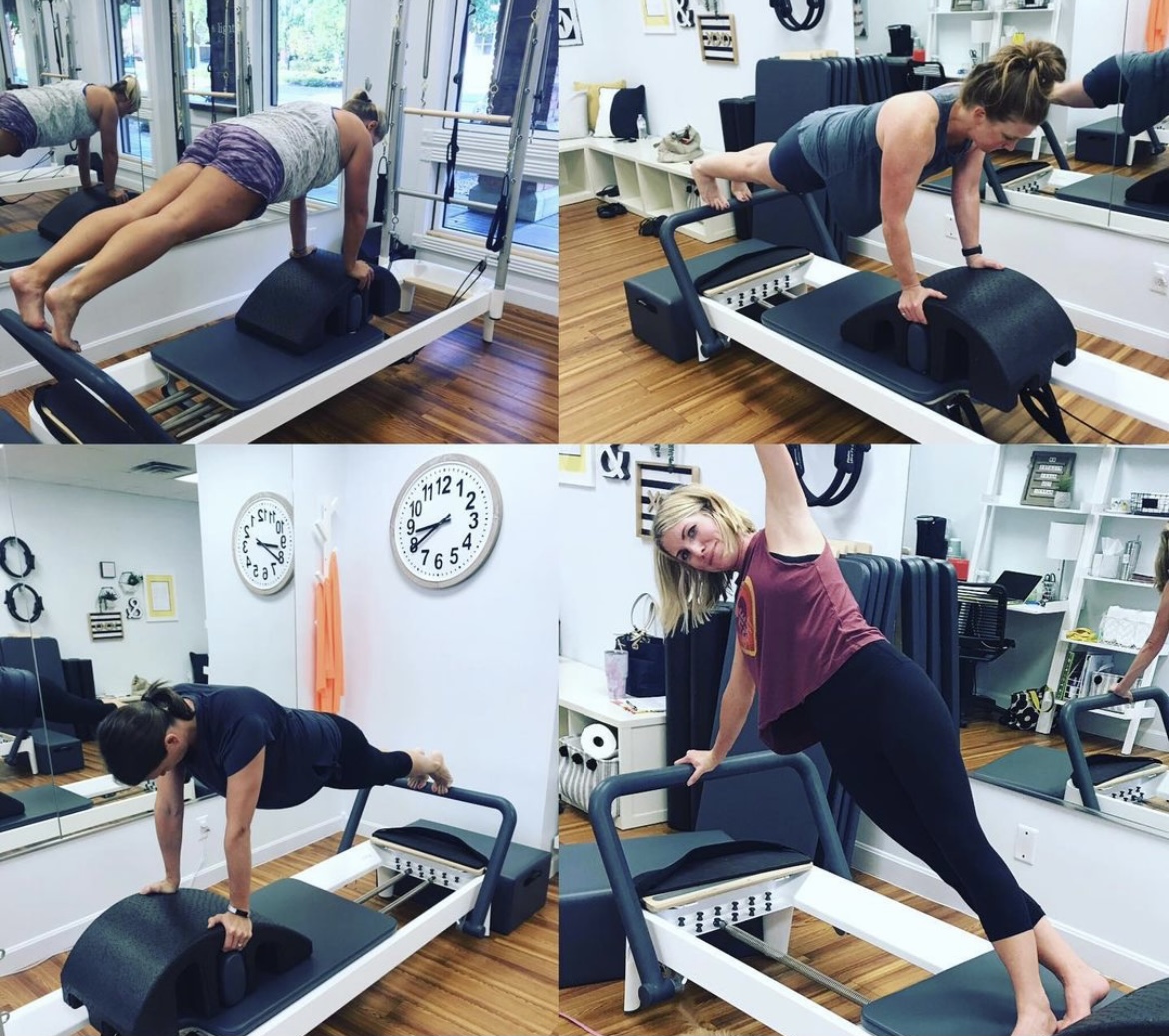 People working out on the reformers at Salt and Light