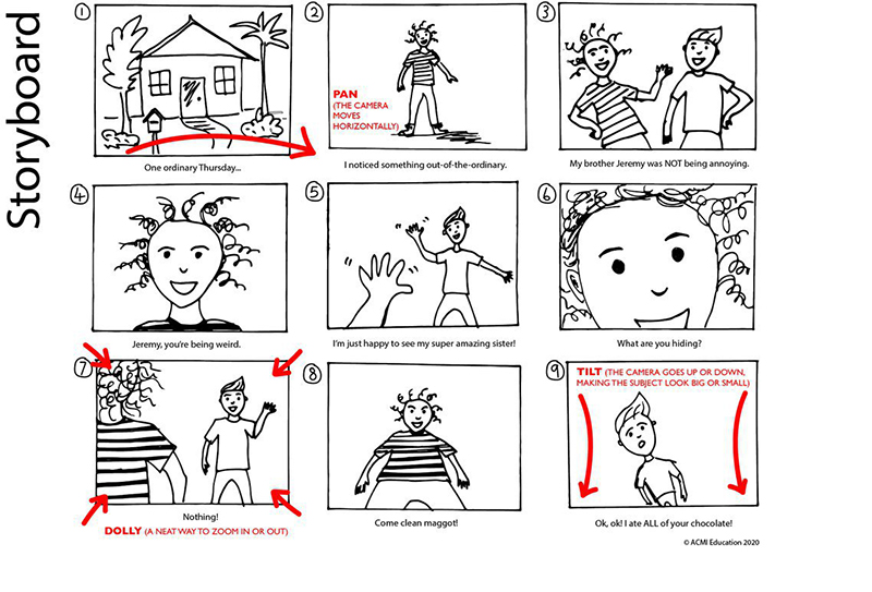 Example of a storyboard shot